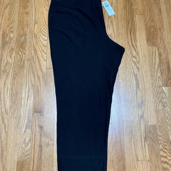 New EILEEN FISHER Crepe Cropped  Ankle Pant Black Washable Plus USA -3X- $178 - Picture 4 of 9
